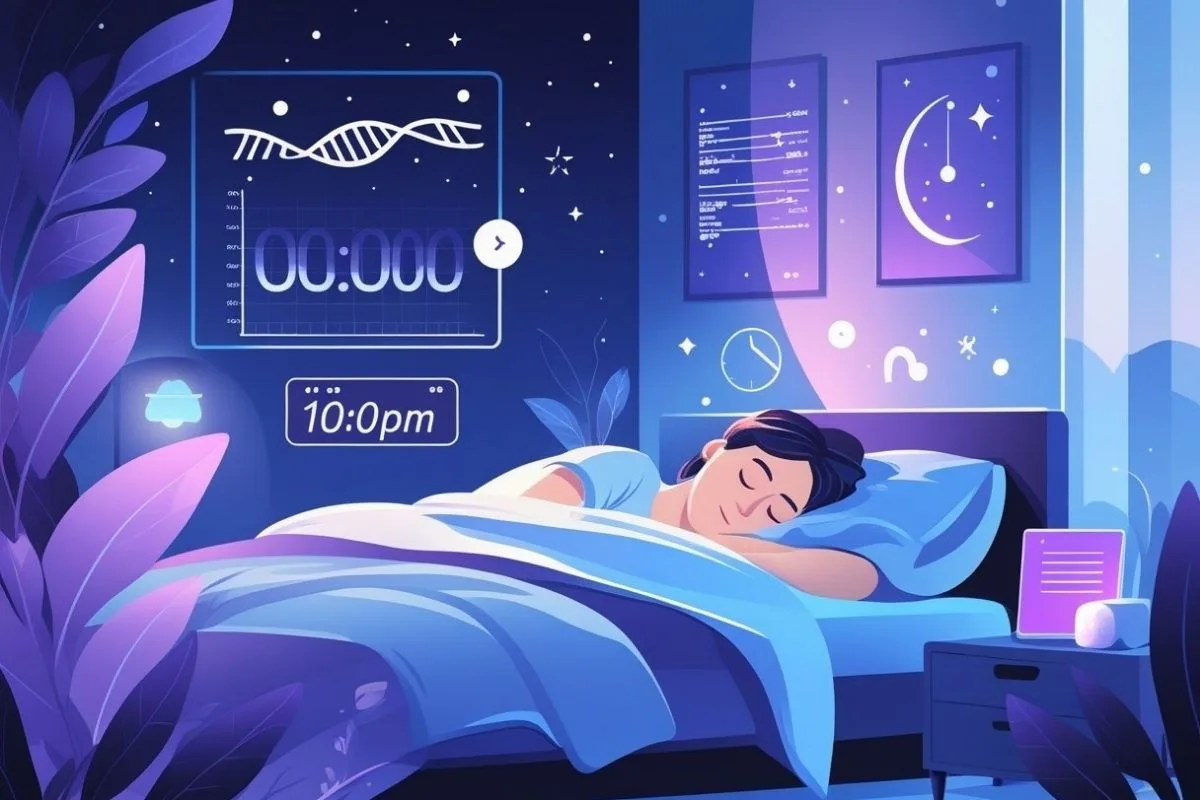 What Time Should I Go to Bed? Find Your Optimal Sleep Schedule Sleep schedule illustration showing bedtime tracking and circadian rhythm concepts, highlighting how to determine an optimal sleep time