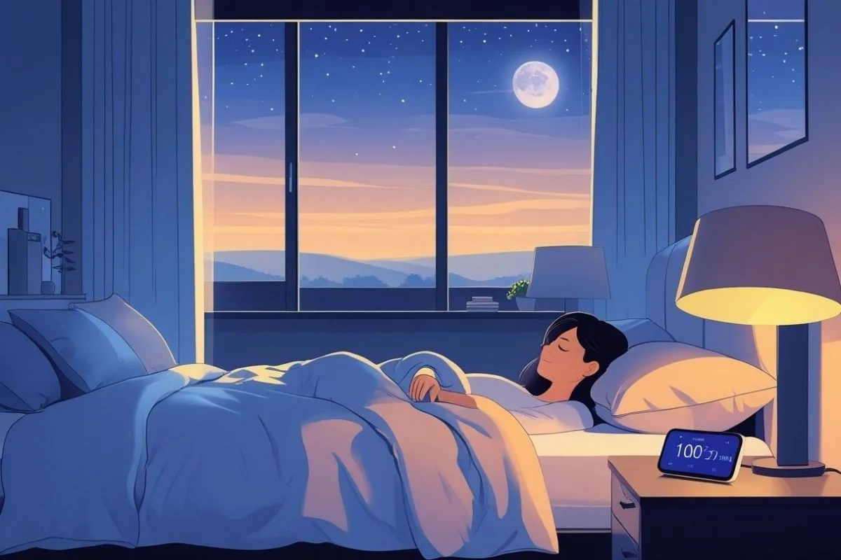 What Time Should I Go to Bed? Find Your Optimal Sleep Schedule Person sleeping in a calm bedroom at night with a digital clock nearby, demonstrating a structured sleep schedule and bedtime consistency