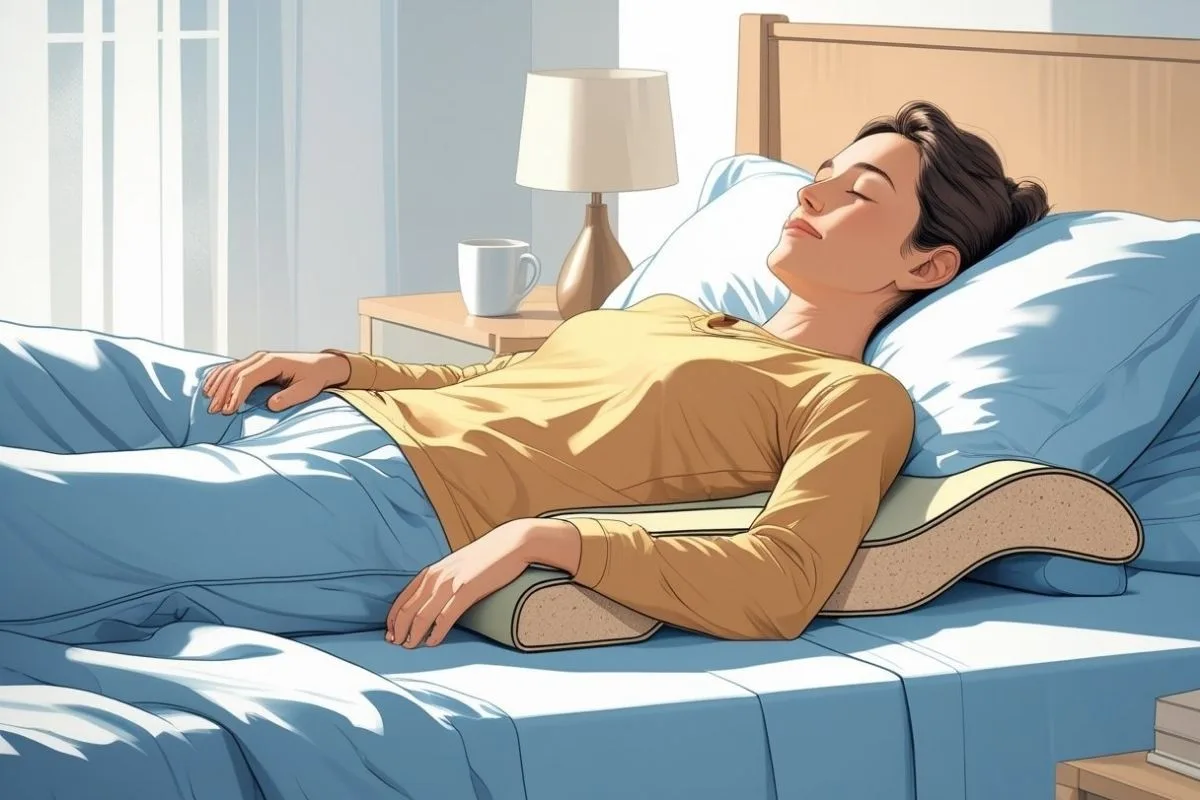 Best Position to Sleep for Back Pain: Improve Your Back Support Using a lumbar support pillow while sleeping on the back to help maintain the natural curve of the lower spine and ease back discomfort