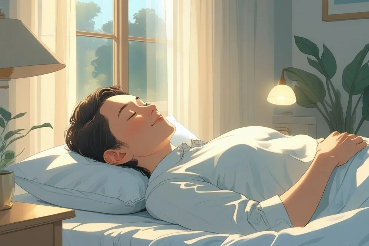 Best Position to Sleep for Back Pain: Improve Your Back Support Proper back-sleeping posture in a supportive sleep environment designed to promote spinal alignment and reduce pressure on the back