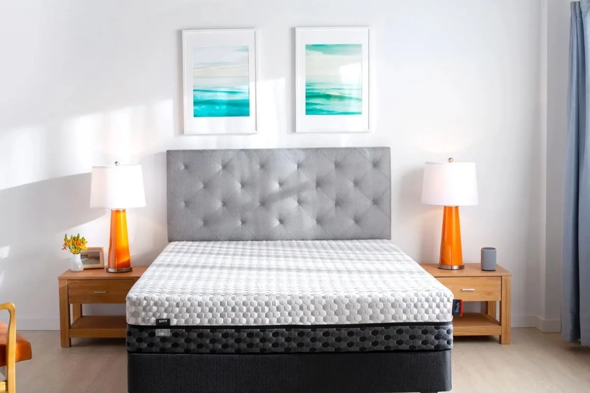 Cortisol and Sleep: Understanding the Stress Hormone’s Impact on Sleep Modern mattress in a bright bedroom representing a supportive sleep environment that may help reduce stress and promote healthy cortisol regulation during sleep
