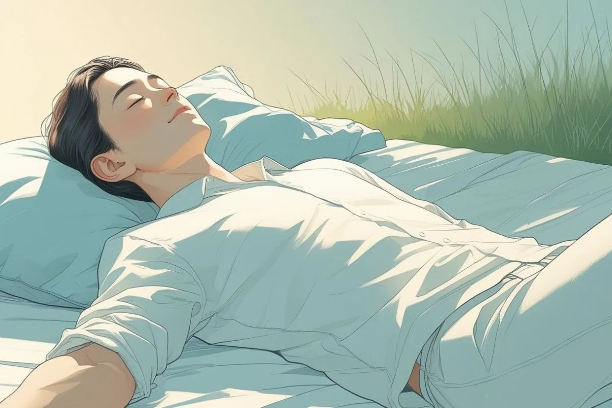 How to Sleep with Scoliosis: Best Sleep Positions and Tips Individual resting comfortably in a neutral back-sleeping position to reduce pressure on the spine and support scoliosis-related pain relief