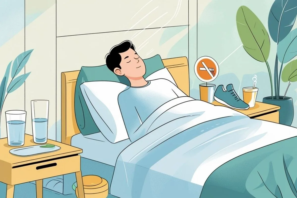 How to Stop Snoring: Effective Remedies and Solutions Healthy sleep environment with hydration, smoke-free habits, and lifestyle changes that may help reduce snoring symptoms