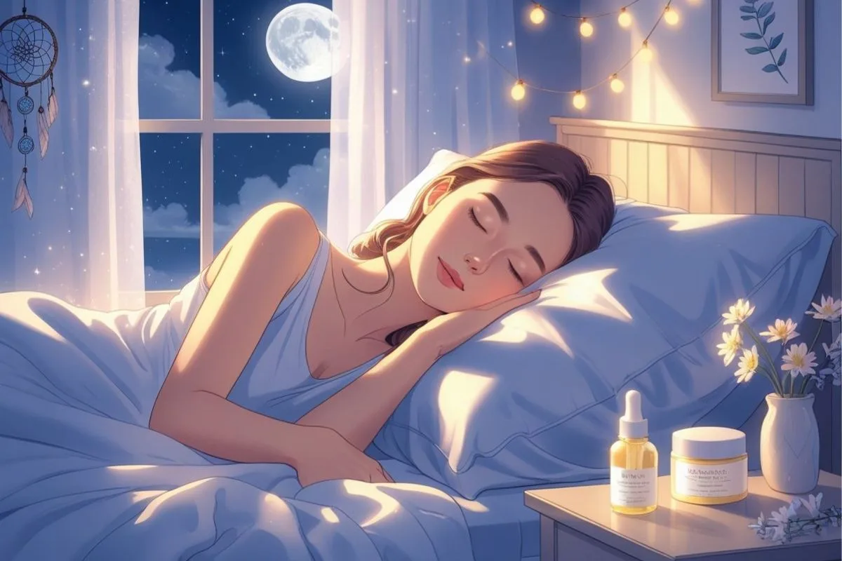 Beauty Sleep: How Rest Can Transform Your Skin and Well-Being Relaxing nighttime skincare routine before bed to promote beauty sleep and glowing skin