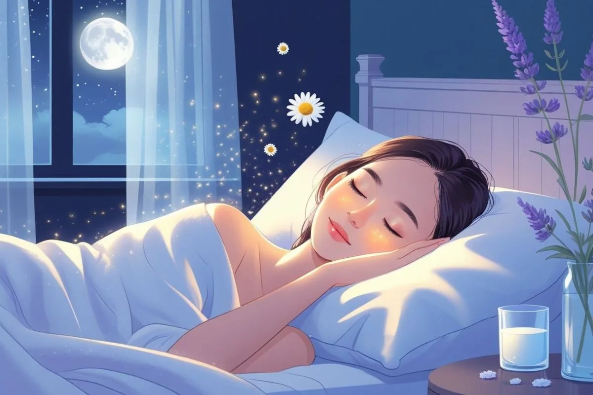 Beauty Sleep: How Rest Can Transform Your Skin and Well-Being Woman sleeping peacefully after a calming bedtime routine to support skin repair and overnight recovery