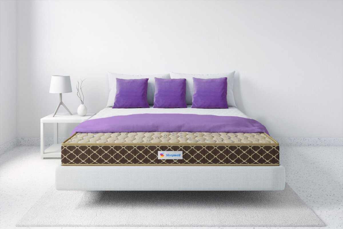 The Sleepwell Pro FitRest Classic mattress in a bedroom.