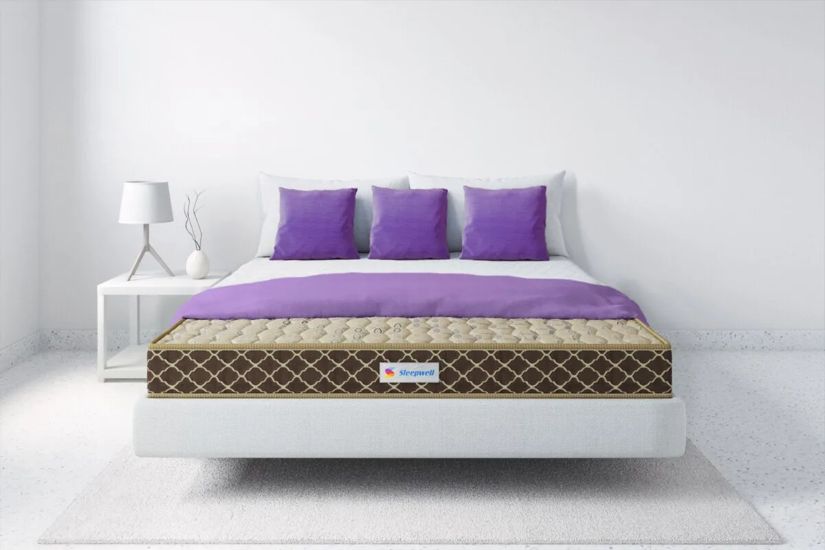 The Sleepwell Pro FitRest Classic mattress in a bedroom.