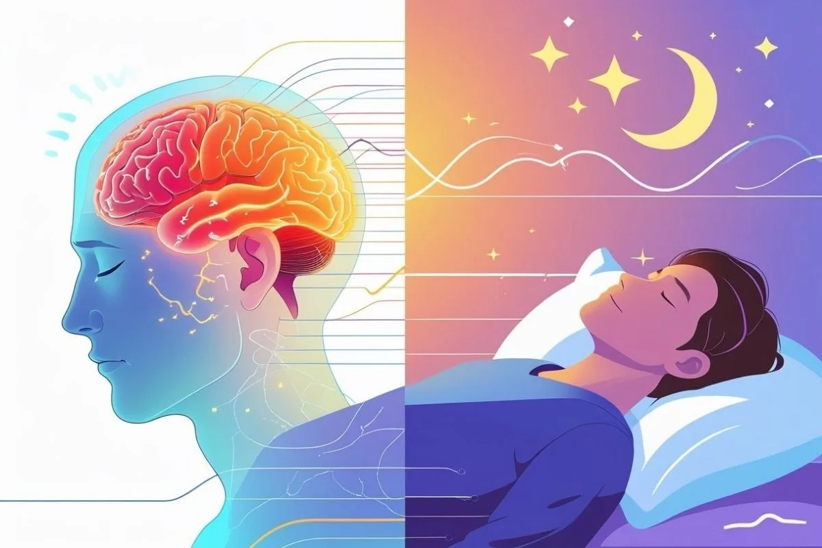 Can You Sleep with a Concussion? Is It Safe? Graphic showing the connection between brain function and sleep quality, highlighting why sleep is important following a concussion