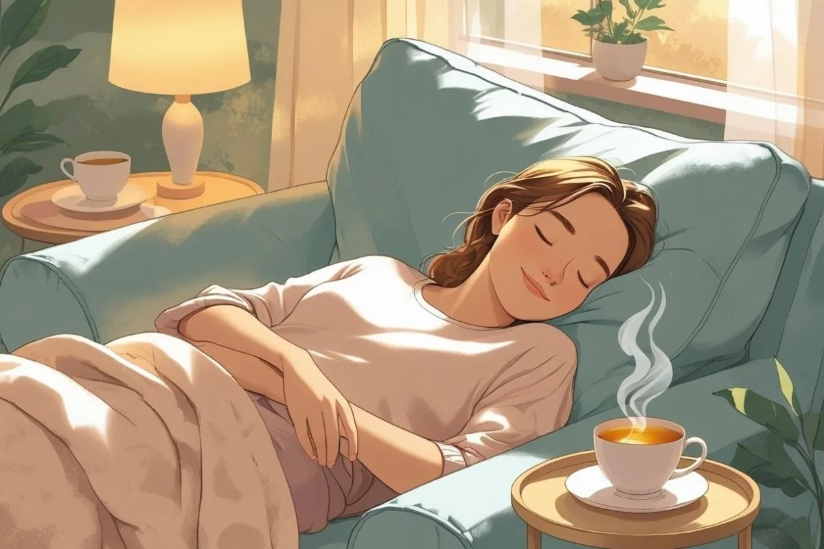 How Long Should a Nap Be? Optimal Nap Durations Explained Woman resting comfortably on a couch during a power nap to recharge during the day