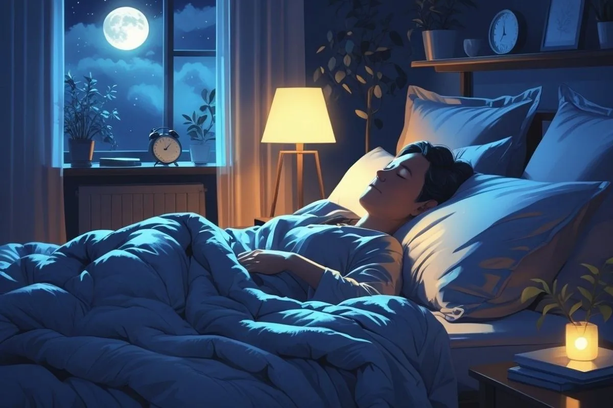 How Long Should a Nap Be? Optimal Nap Durations Explained Person taking a relaxing daytime nap in a dark bedroom to promote recovery and mental clarity