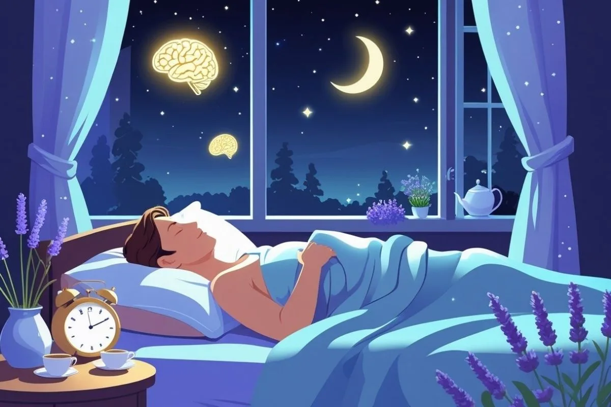 How to Fall Asleep Fast: Expert Tips and Techniques for Better Sleep Relaxing sleep environment with calming nighttime elements that support better sleep quality and faster sleep