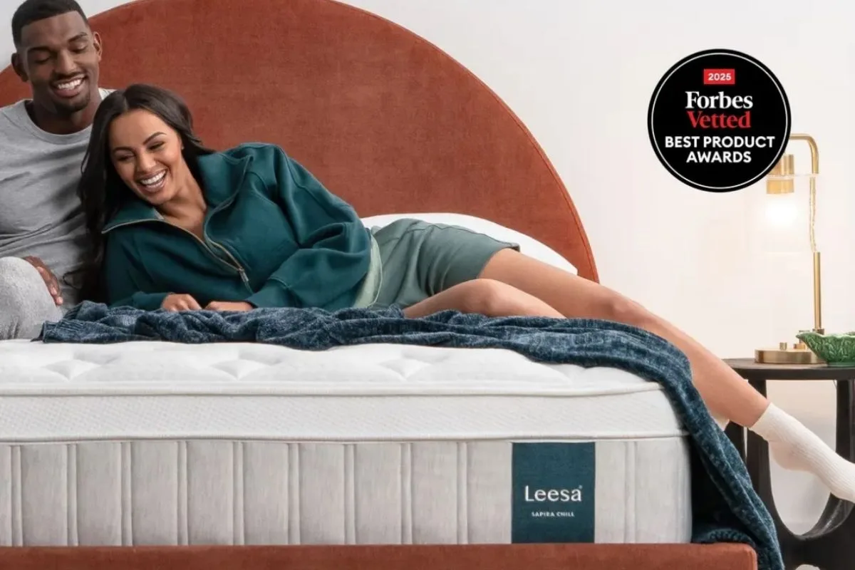 How to Fix Your Sleep Schedule: Effective Strategies for Better Rest Couple relaxing on a Leesa mattress, demonstrating how a supportive mattress can contribute to improved sleep quality and healthier sleep routines