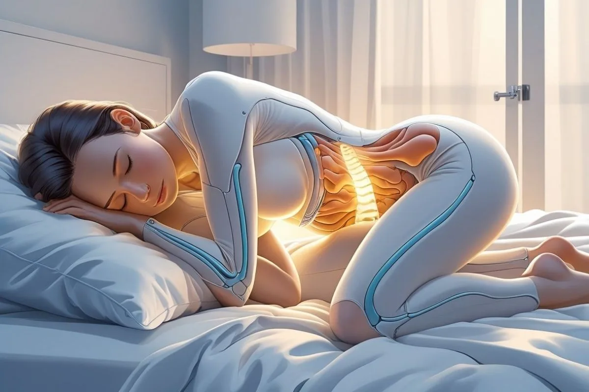 How to Sleep with Herniated Disc: Best Positions and Tips Side sleeping position with a pillow between the knees to relieve pressure from a herniated disc