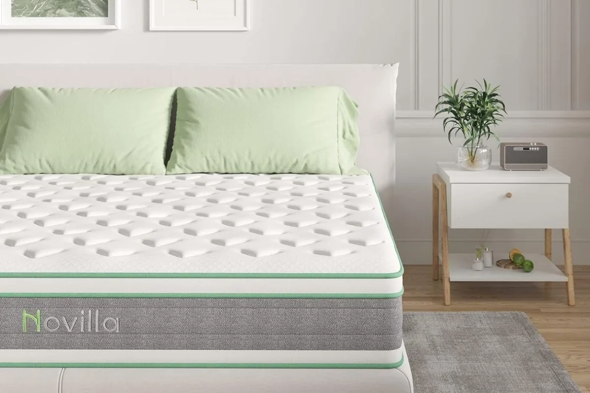 Novilla mattress in a bedroom highlighting a supportive sleep environment for brain health and alzheimer's care