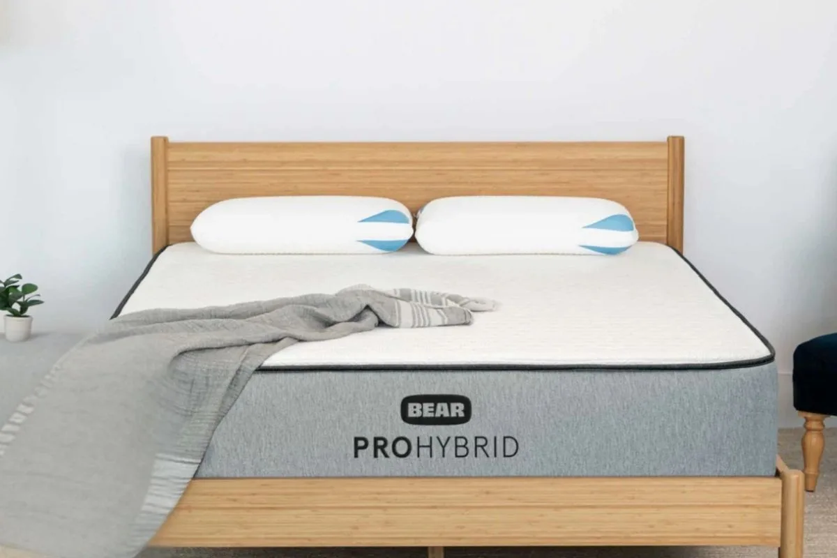 Thyroid and Sleep: How Your Thyroid Impacts Rest and Recovery Bear Pro Hybrid mattress providing supportive sleep for people managing thyroid-related sleep disturbances