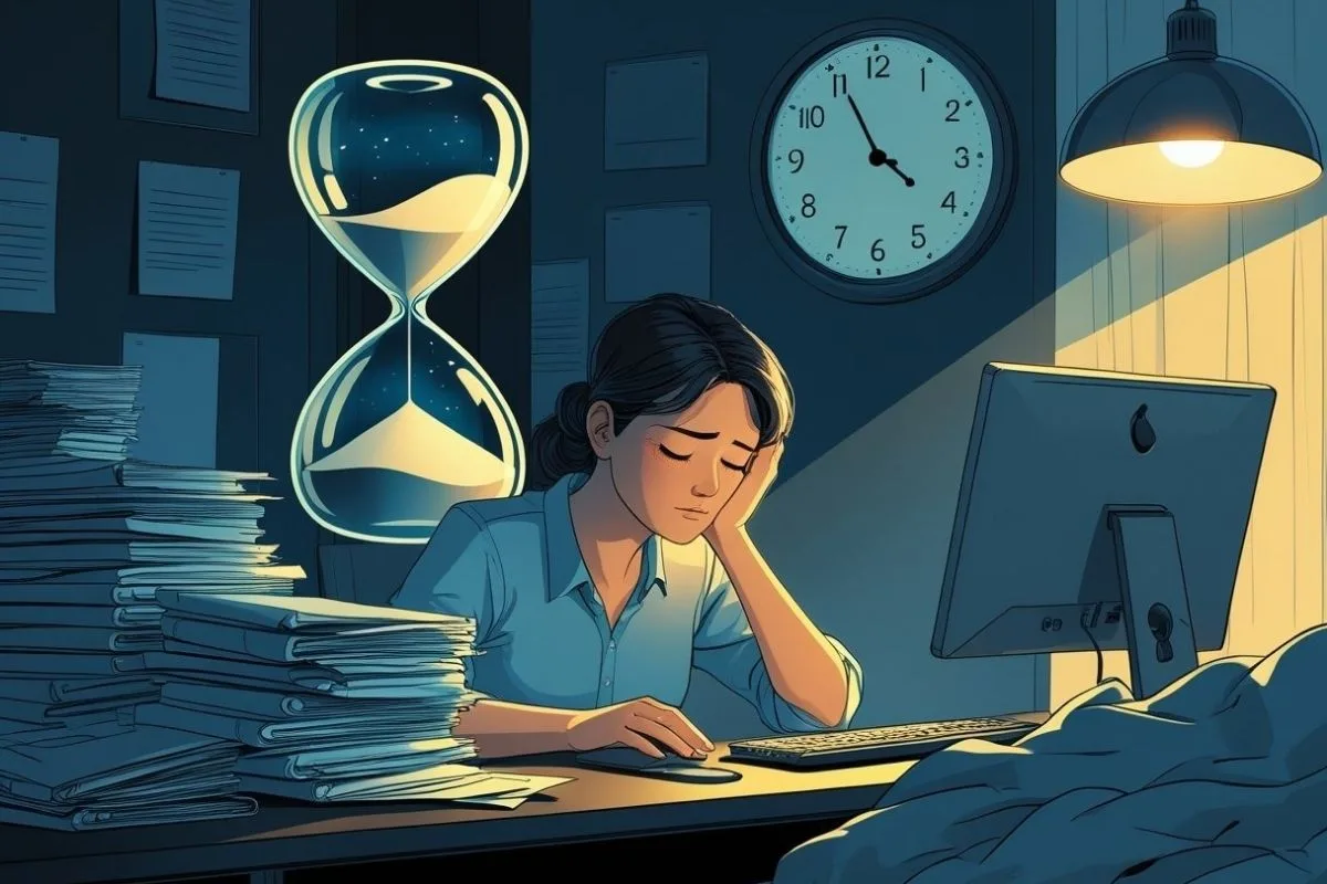 Waking Up Too Early: Causes, Effects, and Solutions for Better Sleep Sleep deprivation caused by waking up too early affecting focus and productivity the next day