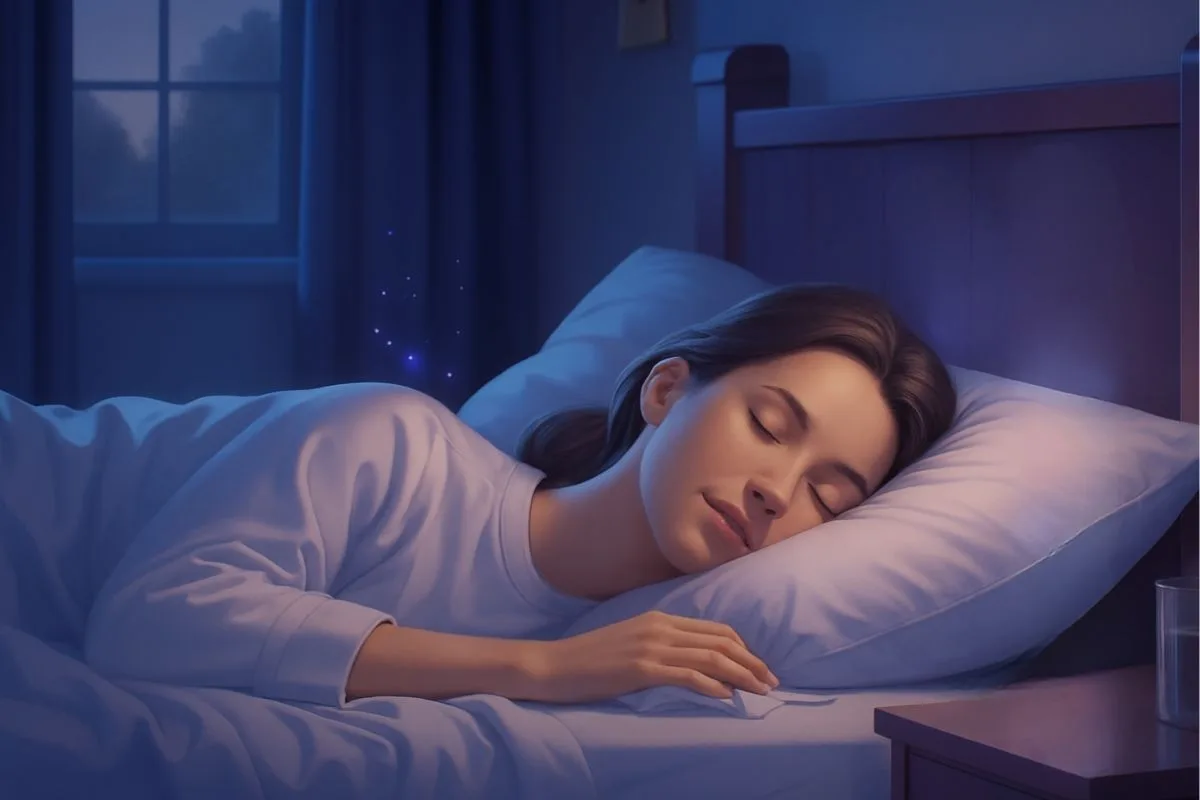 Anemia and Sleep: Can Iron Deficiency Affect Your Sleep? Person sleeping comfortably after improving iron levels and managing anemia-related sleep problems