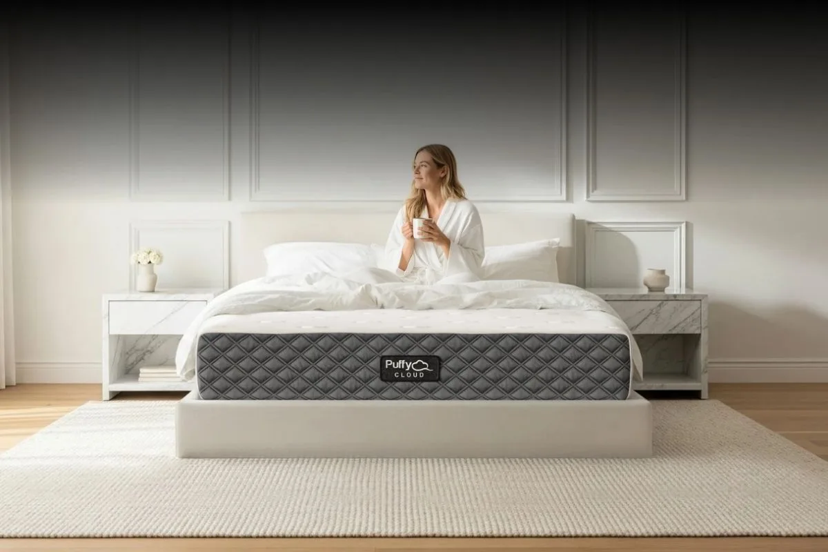 Best Sleeping Position for Peripheral Artery Disease: How to Improve Circulation? Puffy Cloud Mattress providing pressure relief and full-body support for comfortable sleep with peripheral artery disease