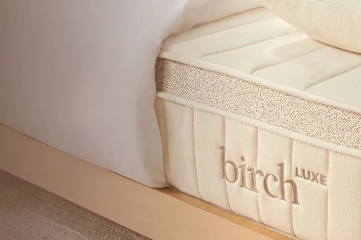 Close-up of the Birch Luxe Natural Mattress showcasing its high-quality materials and craftsmanship for proper warranty maintenance