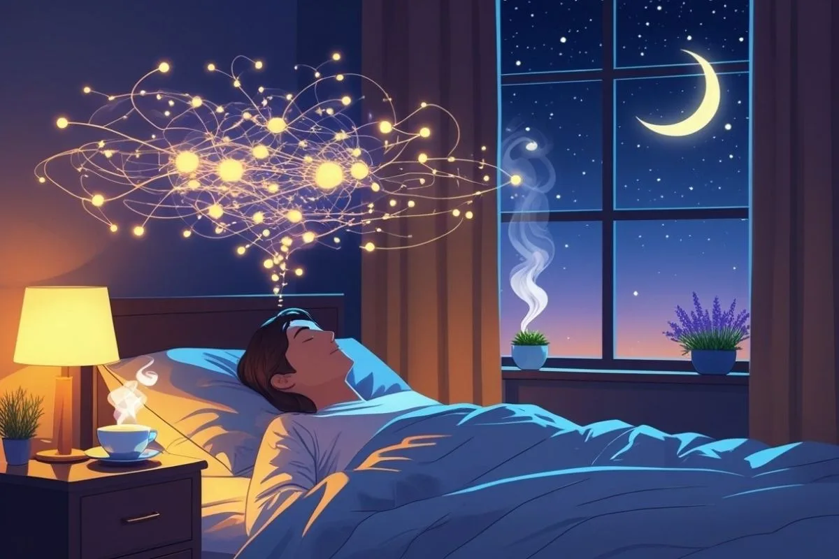How to Clear Your Mind to Sleep: Effective Tips for an Active Mind Illustration of a calm mind and quiet thoughts showing mental relaxation techniques for falling asleep faster