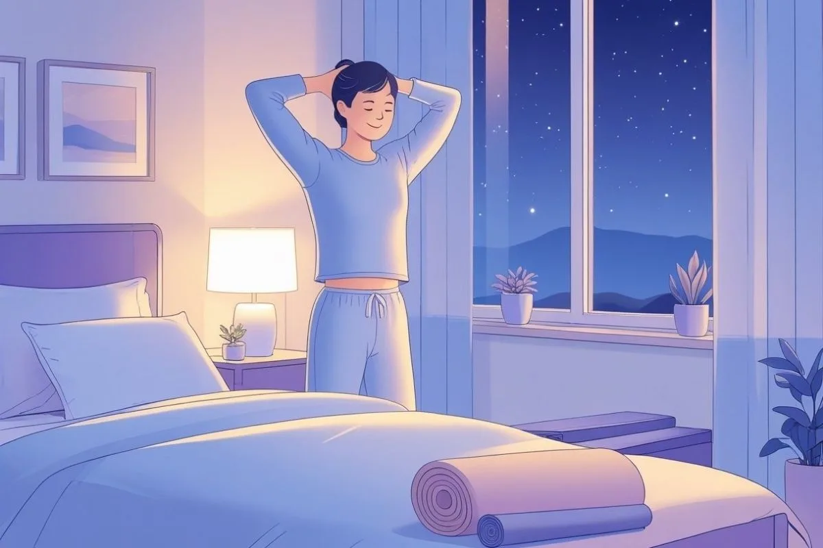 How to Clear Your Mind to Sleep: Effective Tips for an Active Mind Person practicing a relaxing bedtime routine to reduce stress and prepare the mind for restful sleep