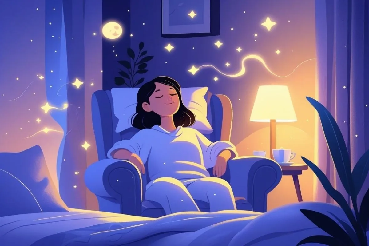 Hypnosis for Sleep: Does it Really Work? Peaceful sleeper demonstrating the restful sleep that hypnosis techniques may help achieve