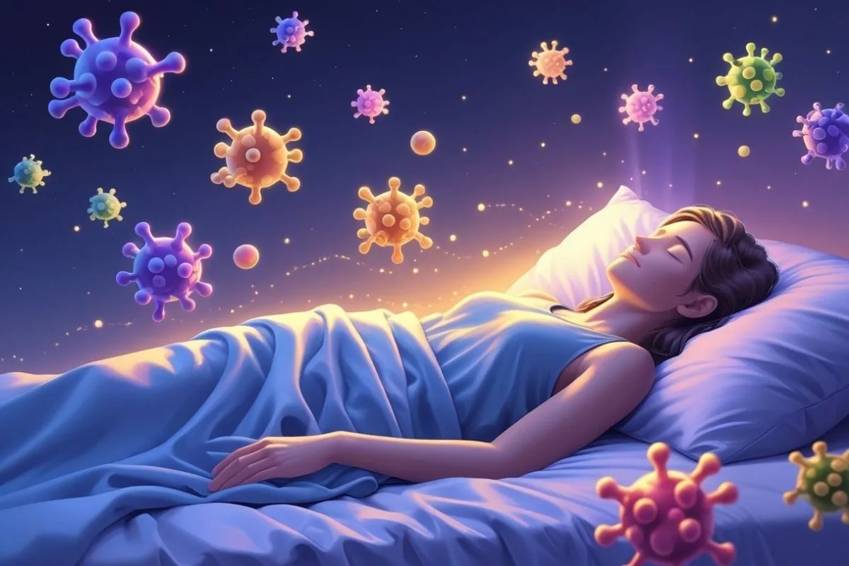 Person sleeping peacefully to illustrate how glycine may support deeper sleep and overnight recovery