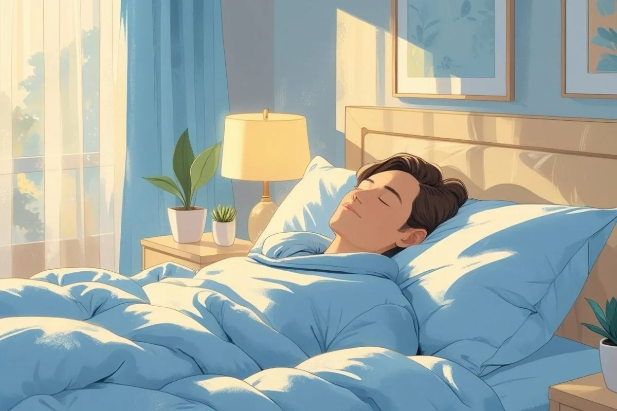 Pain and Sleep: How to Sleep When In Pain? Peaceful morning sleep after a pain-free night, highlighting the connection between pain management and restorative rest