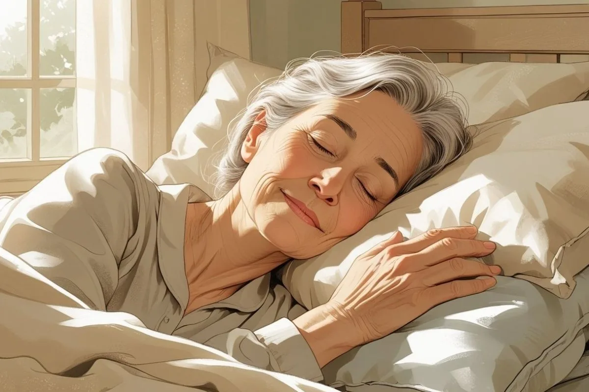 Sleep and Longevity: How Quality Rest Extends Lifespan Older adult sleeping peacefully to illustrate how quality rest supports healthy aging and longevity