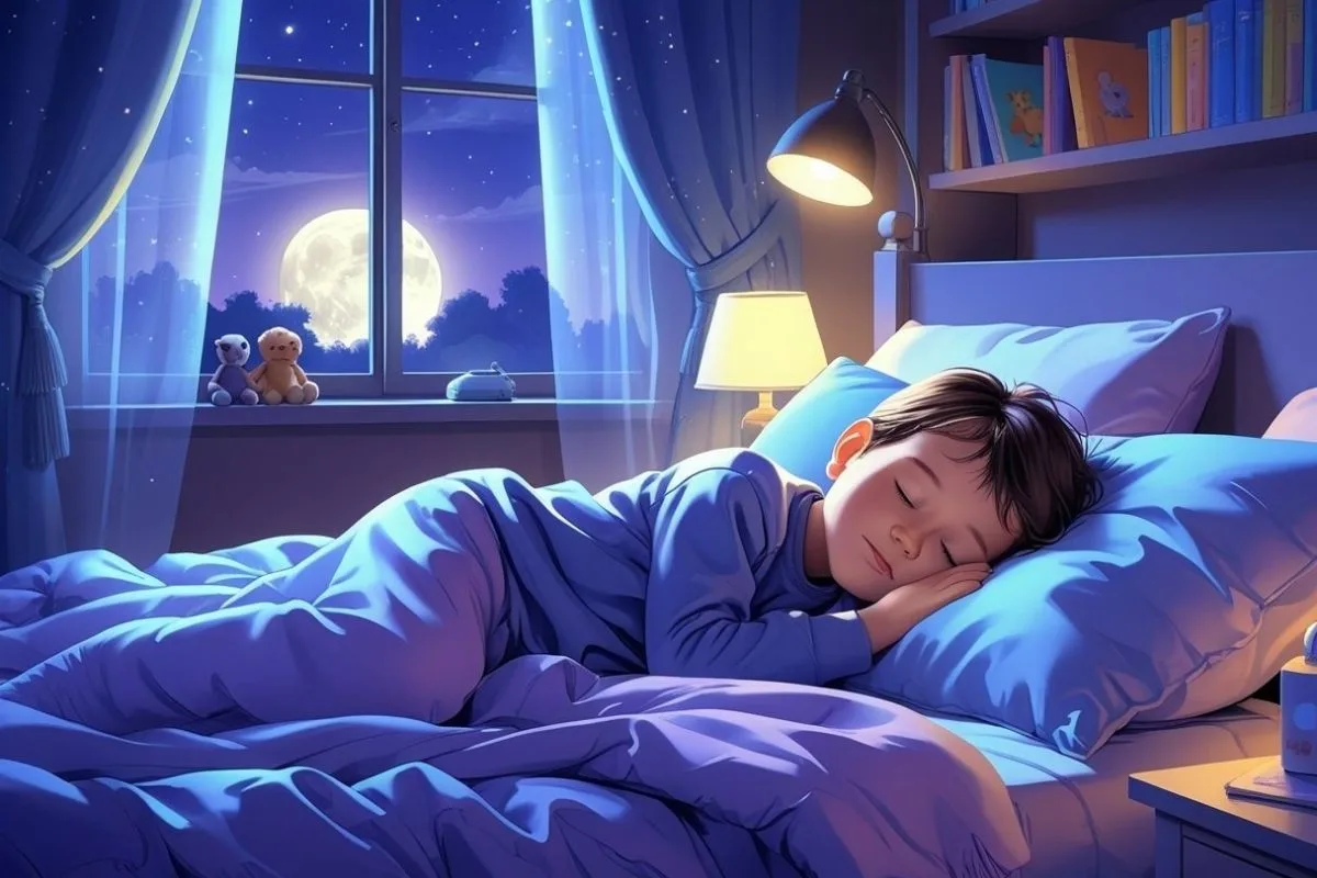 Autism and Sleep: Understanding Challenges and Solutions Child sleeping comfortably through the night, showing the benefits of a consistent sleep environment for autism-related sleep challenges