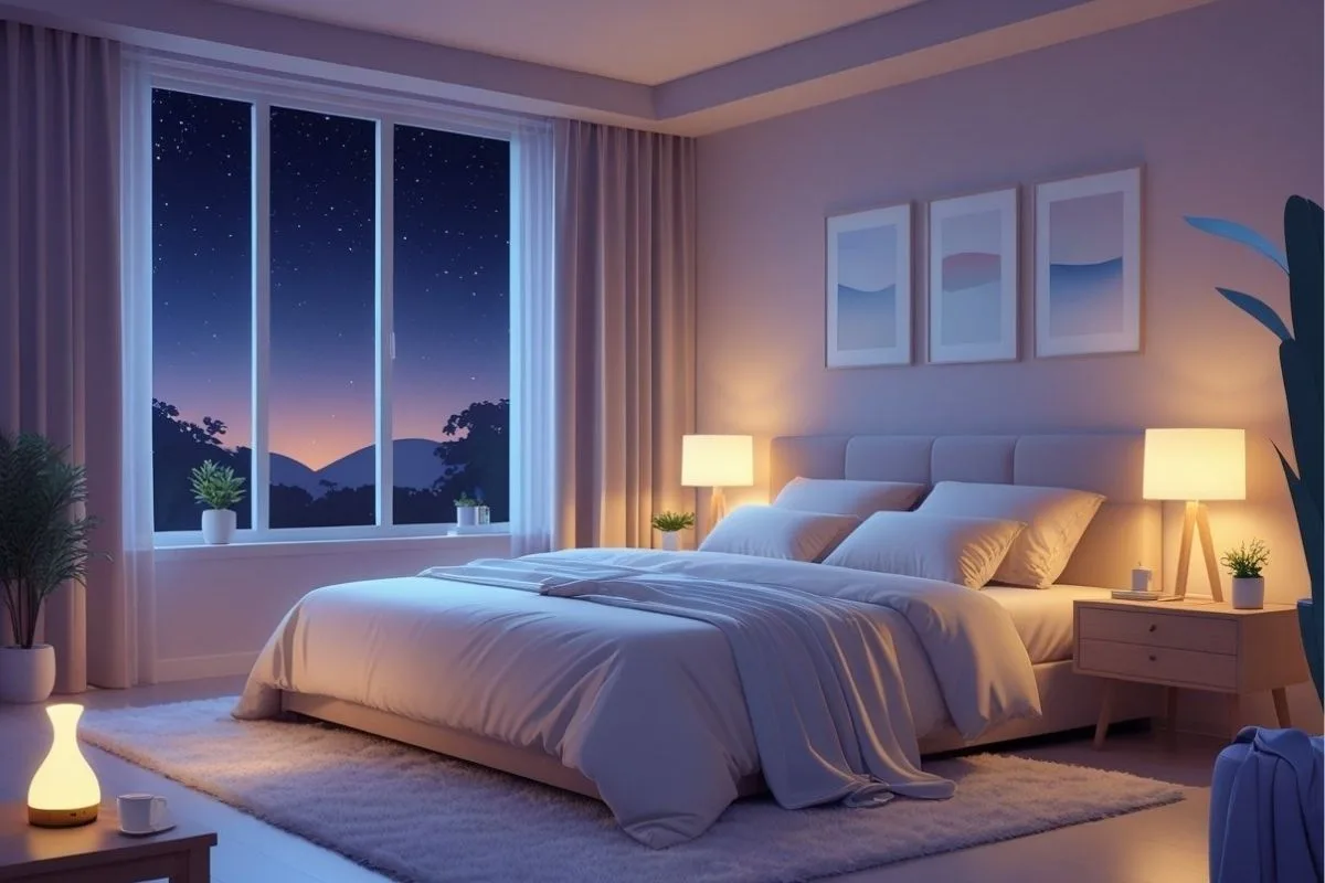 Autism and Sleep: Understanding Challenges and Solutions Quiet, low-light bedroom setup designed to create a calming sleep environment for individuals with autism
