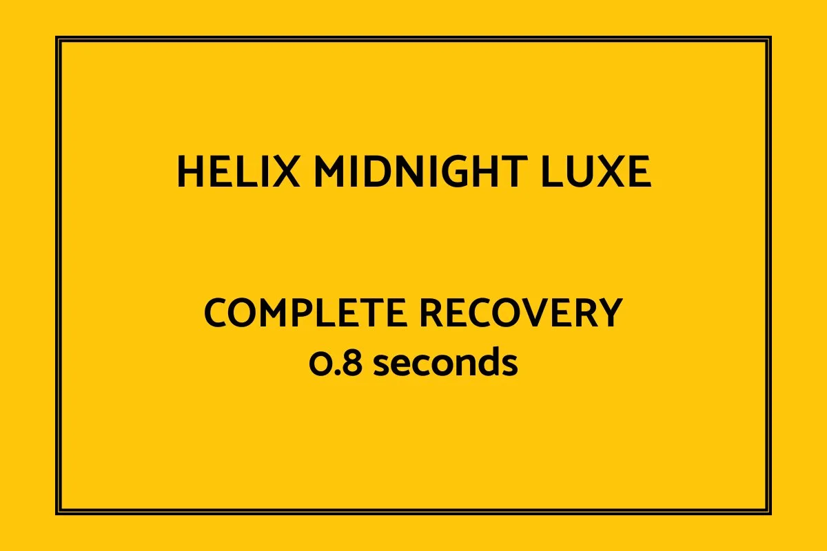 Helix Midnight Luxe complete recovery 0.8 seconds.