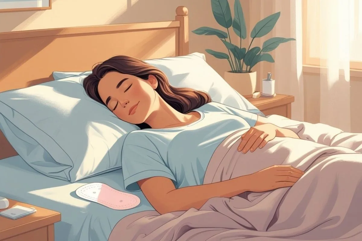 Insomnia During Ovulation: How the Menstrual Cycle Affects Your Sleep? Woman enjoying restful sleep in a bright bedroom, highlighting healthy sleep habits that can reduce ovulation-related insomnia