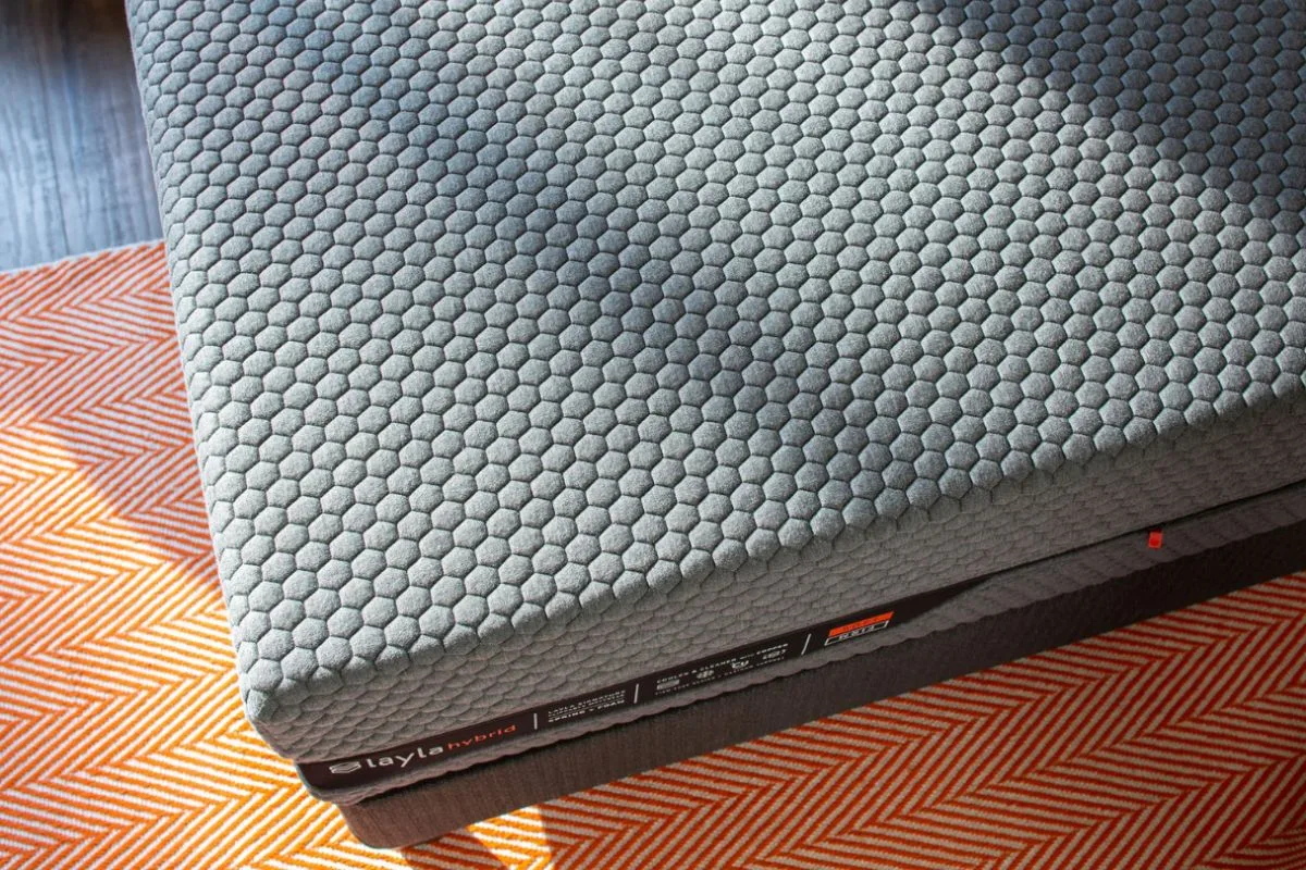 Layla Hybrid Mattress corner view highlighting its flippable design and premium construction for a hassle-free mattress return experience
