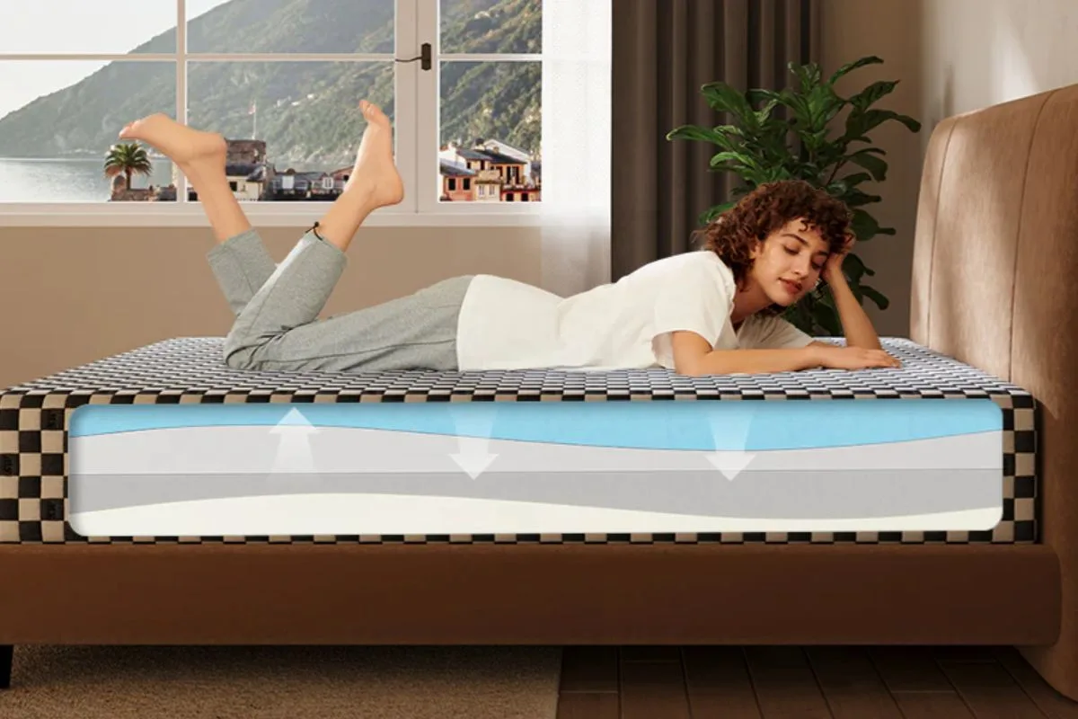 Sleeper lying comfortably on the SweetNight Prime Memory Mattress, demonstrating proper use to help avoid voiding the mattress warranty