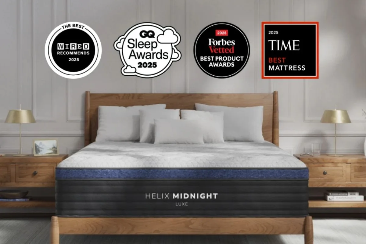 Parkinson’s and Sleep: Understanding Challenges and Solutions Helix Midnight Luxe mattress providing pressure relief and support for people managing Parkinson's-related sleep challenges