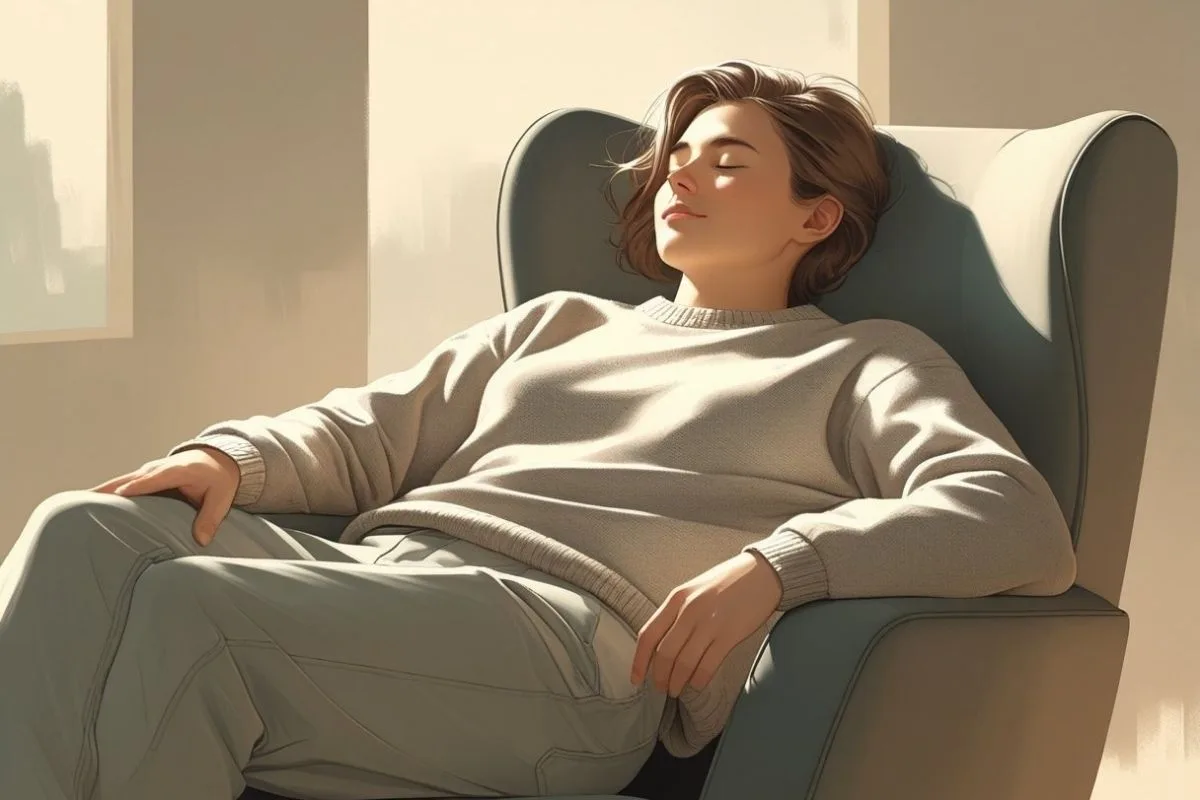 Sleeping Upright: Benefits, Risks, and Tips for Comfortable Rest Resting in a reclined chair as an alternative sleeping position for comfort and better breathing