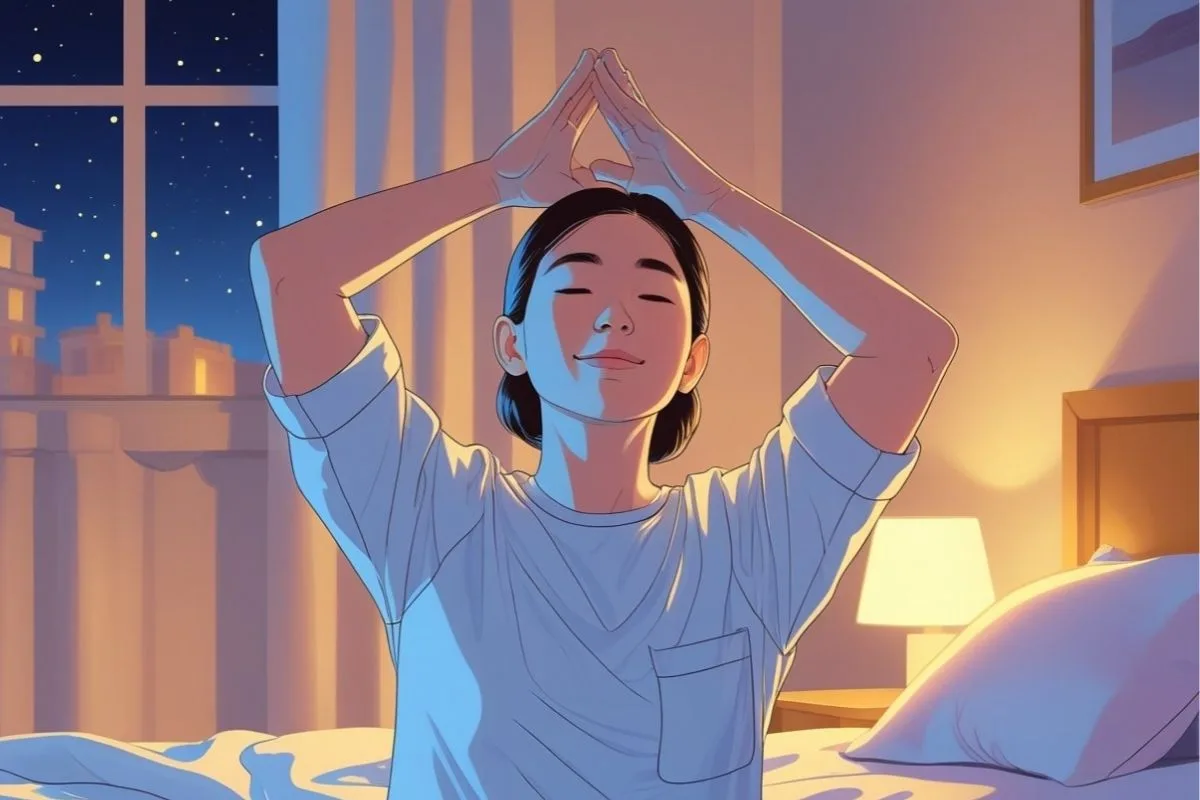 Good Sleeping Posture: Align Your Spine for Better Sleep Relaxation before bed as part of a healthy routine for maintaining good sleeping posture