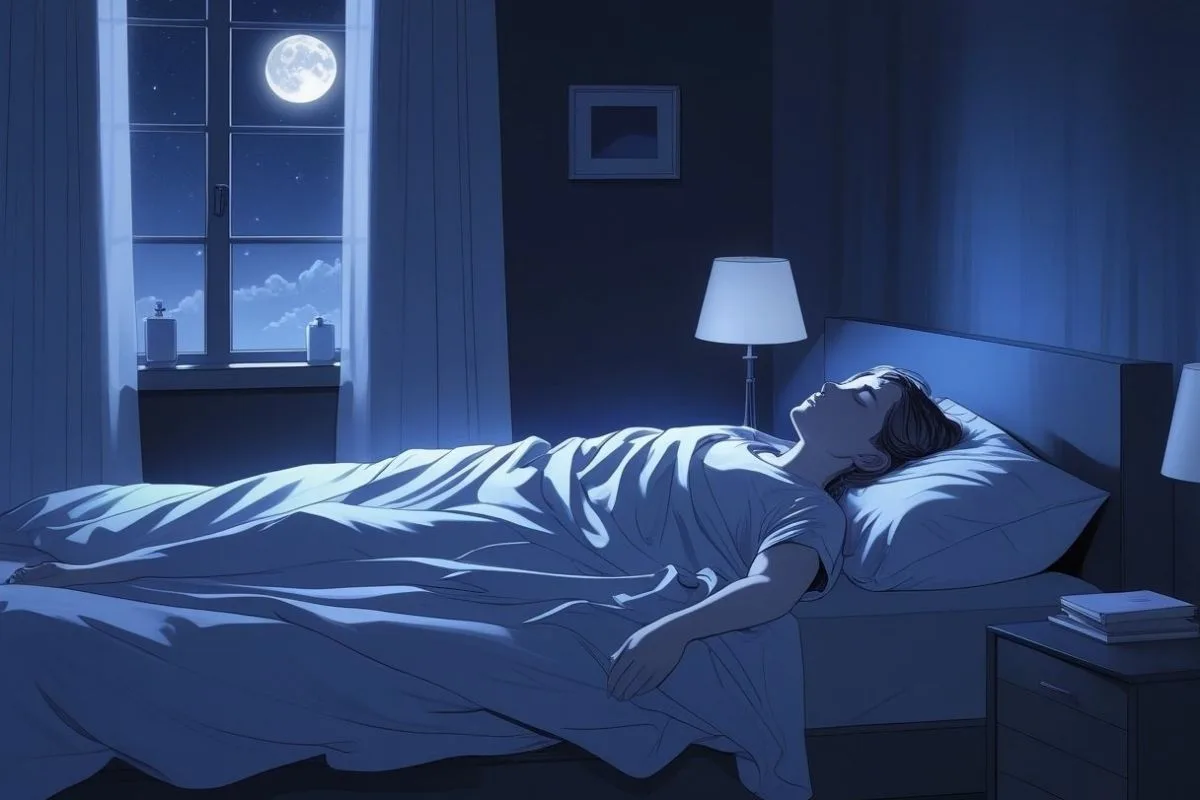 OCD and Sleep: Does OCD Cause Insomnia? Person lying awake at night showing insomnia and nighttime sleep disruptions linked to OCD