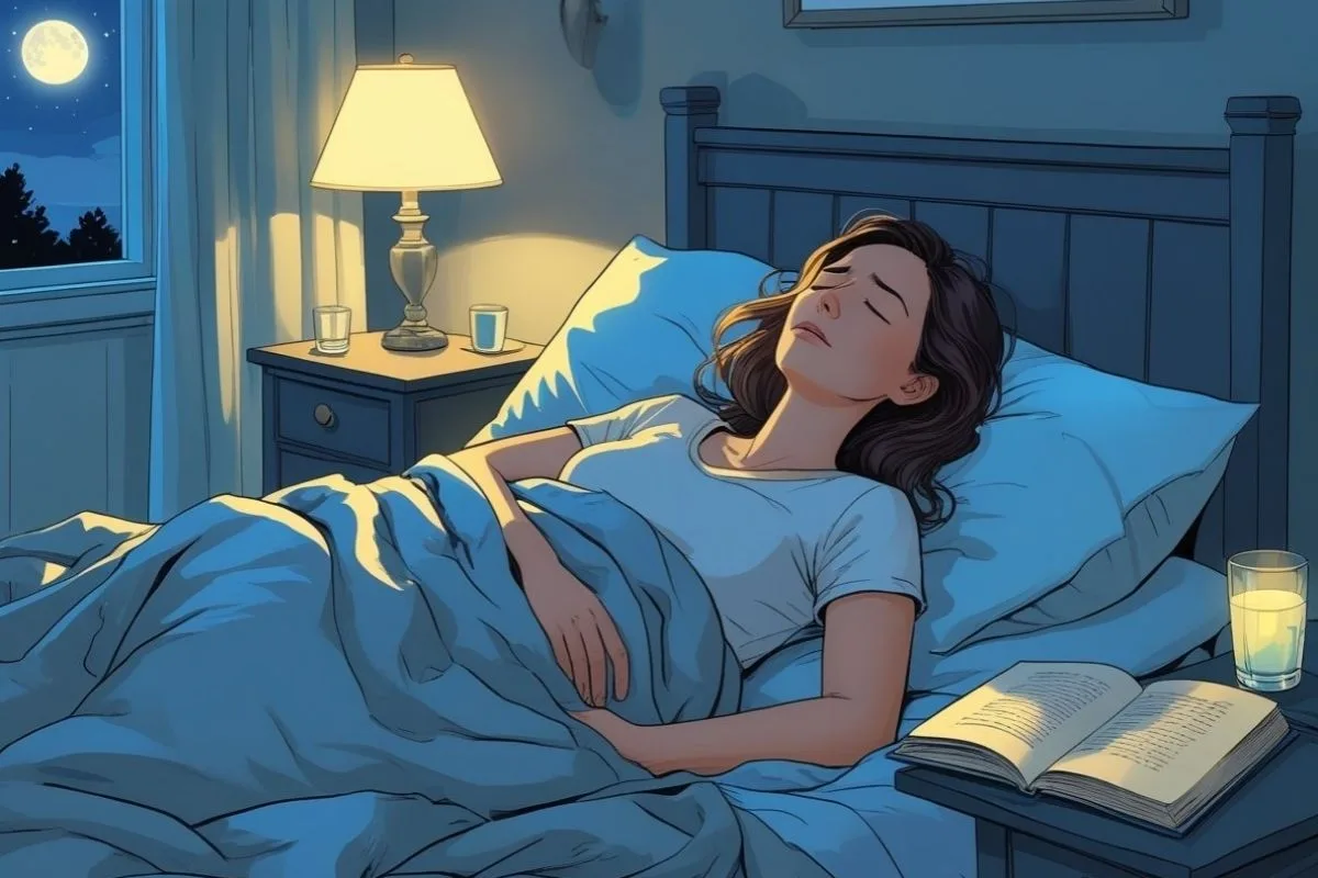 OCD and Sleep: Does OCD Cause Insomnia? Individual experiencing sleeplessness and discomfort from OCD-related anxiety during the night