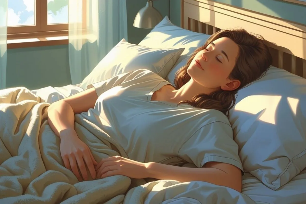 OCD and Sleep: Does OCD Cause Insomnia? Person sleeping peacefully after managing OCD symptoms and improving sleep quality