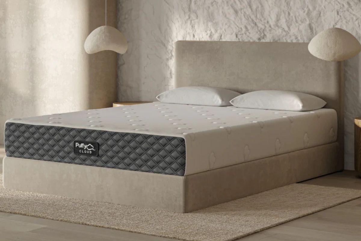 Puffy Cloud mattress displayed in a bedroom setting as an alternative option
