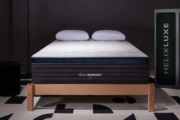 Helix Midnight Luxe hybrid mattress featuring layered foam and pocket spring support system
