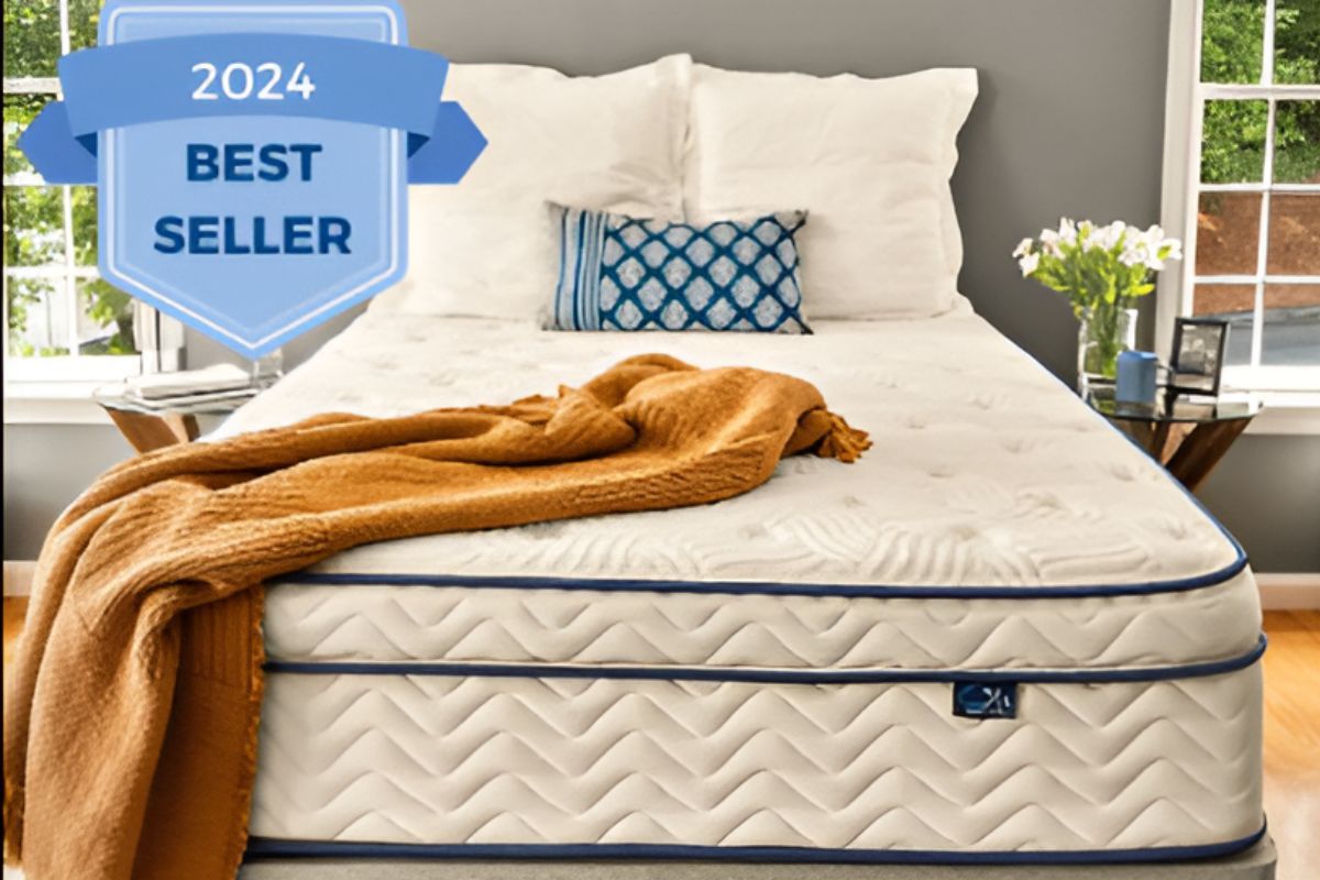Mattress with 2024 best seller badge displayed