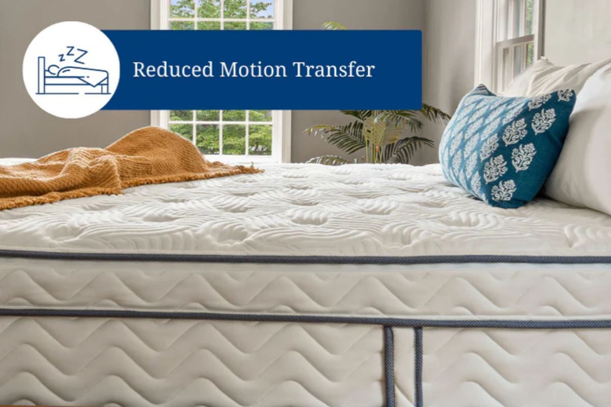 Mattress surface labeled reduced motion transfer for couples