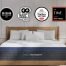 Helix Midnight Luxe mattress on wooden bed frame in modern bedroom setup