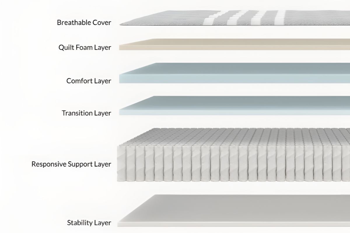 Leesa Plus Hybrid Mattress - Comfort Features