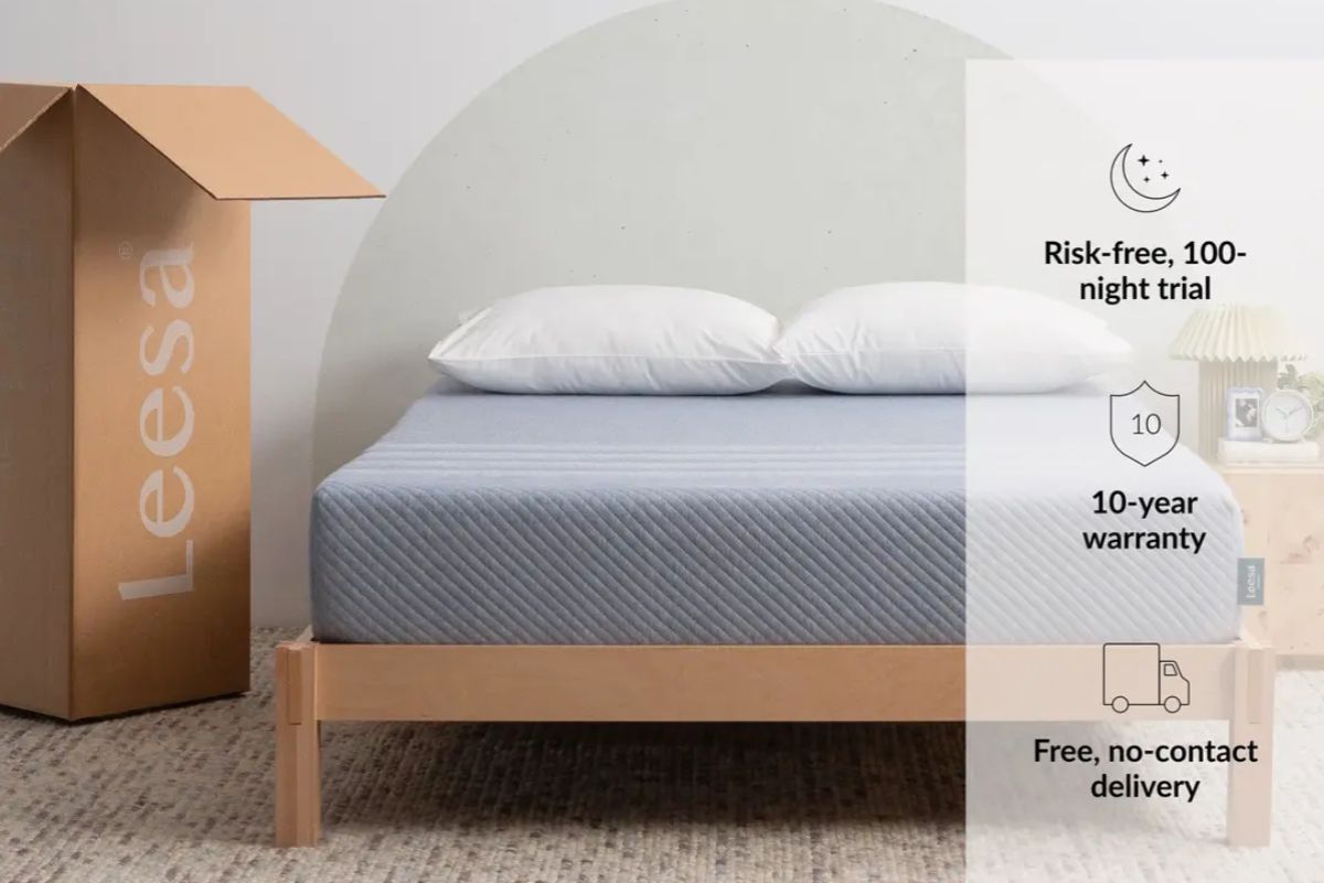 Leesa Studio mattress setup with trial, warranty, and delivery details highlighting proper purchase conditions to protect warranty coverage