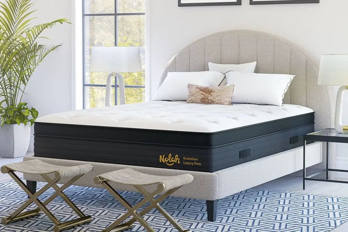 Full view of Nolah Evolution 15 mattress in modern bedroom setup