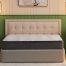 Wakefit Elevate pocket spring mattress with memory foam placed on upholstered bed in modern bedroom
